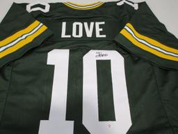 Jordan Love of the Green Bay Packers signed autographed football jersey PAAS COA 075