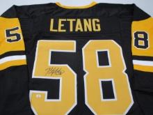 Kris Letang of the Pittsburgh Penguins signed autographed hockey jersey PAAS COA 215