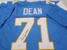 Fred Dean of the San Diego Chargers signed autographed football jersey Schwartz COA 496