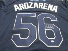 Randy Arozarena of the Rampa Bay Rays signed autographed baseball jersey PAAS COA 945