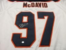Connor McDavid of the Edmonton Oilers signed autographed hockey jersey PAAS COA 647