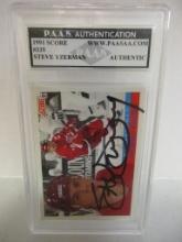 Steve Yzerman of the Detroit Red Wings signed autographed slabbed sportscard PAAS COA 936