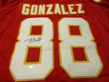 Tony Gonzalez of the Kansas City Chiefs signed autographed football jersey PAAS COA 731