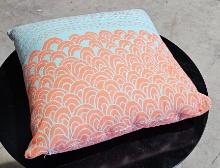 Pillow-Infinite Tidal Orange&Aqua