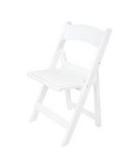 Chair Plastic Padded White/Yellow