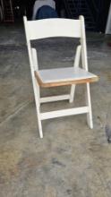 Chair Wood Folding White w/Pad