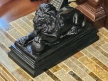 18" Fireplace Lion Sculptures
