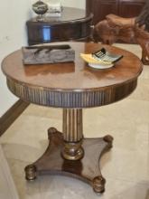 32"R Wood Side Table