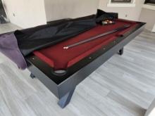 Gameroom Concepts Unlimited 90" Complete Pool Table with Balls, (2) Cue Sticks and Leather Cover