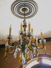 (8) Candle Crystal Chandelier