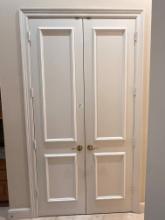French Interior Hardwood Doors, with Frame, 90" X 60"