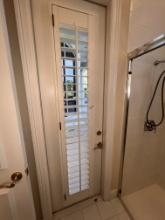 Full Bahama Shutter Over Bathroom Door