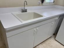 All Cabinets in Laundry Room Including Sink