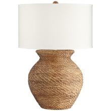 Pacific Coast Lighting Poly Rattan Jar Table Lamp With Brown-Weave Finish 73D72