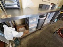 7' S/S Table with Undershelf (no contents)