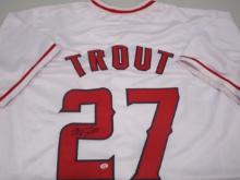 Mike Trout of the LA Angels signed autographed baseball jersey PAAS COA 058