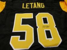 Kris Letang of the Pittsburgh Penguins signed autographed hockey jersey PAAS COA 696