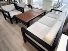 Addison, a 4 Piece Outdoor Funiture Set with a 3 Seater Sofa, (2) Arm  Side Chairs and Coffee Table,