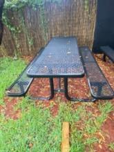 96â€� x 30â€� ZERON Epoxy Coated heavy duty outdoor water-resistant picnic tables