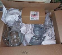 Glass lot including alessi Candleholder