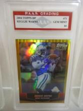 Reggie Wayne Indianapolis Colts 2004 Topps Draft Picks Gold #71 graded PAAS Gem Mint 10