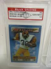 Jerome Bettis LA Rams 1994 Topps Finest ROOKIE Star #42 graded PAAS Gem Mint 9.5