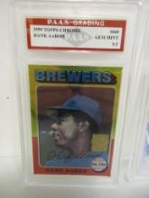 Hank Aaron Braves 1999 Topps Chrome #660 graded PAAS Gem Mint 9.5