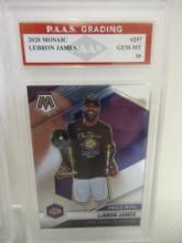 LeBron James LA Lakers 2020 Mosaic #297 graded PAAS Gem Mint 10