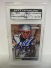Rob Gronkowski of the New England Patriots signed autographed slabbed sportscard PAAS Holo 747