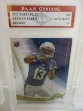 Keenan Allen Chargers 2013 Topps Platinum ROOKIE #144 graded PAAS Gem Mint 10