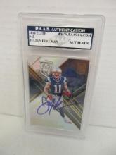 Julian Edelman of the New England Patriots signed auto slabbed sportscard PAAS Holo 750