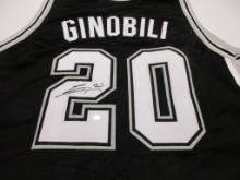 Manu Ginobili of the San Antonio Spurs signed autographed basketball jersey PAAS COA 540