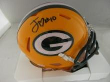 Jordan Love of the Green Bay Packers signed autographed mini football helmet PAAS COA 715