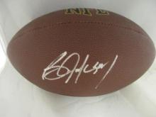 Bo Jackson of the Oakland Raiders signed autographed full size brown football PAAS COA 062