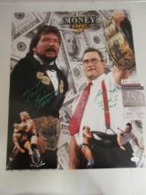 Ted DiBiase Mike Rotunda WWE signed autographed 16x20 photo JSA COA 745