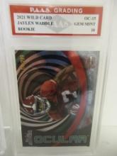 Jaylen Waddle 2021 Wild Card Ocular ROOKIE 171/299 #OC-15 graded PAAS Gem Mint 10