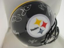 B. Roethlisberger A.Brown TJ Watt +others STEELERS TEAM signed auto full size helmet PAAS LOA 538