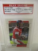 DK Metcalf Mississippi 2019 Score ROOKIE #352 graded PAAS Gem Mint 10