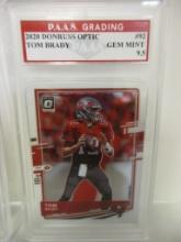 Tom Brady Buccaneers 2020 Donruss Optic #92 graded PAAS Gem Mint 9.5