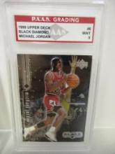 Michael Jordan Chicago Bulls 1999 UD Black Diamond #6 graded PAAS Mint 9