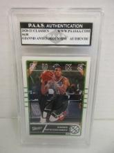 Giannis Antetokounmpo of the Milwaukee Bucks signed slabbed sportscard PAAS Holo 906