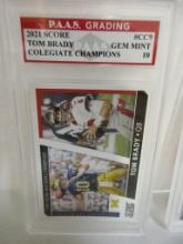 Tom Brady Tampa Bay Buccaneers 2021 Score Collegiate Champions #CC9 graded PAAS Gem Mint 10