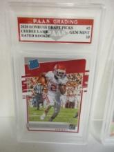 CeeDee Lamb Oklahoma 2020 Donruss Draft Picks ROOKIE #5 graded PAAS Gem Mint 10