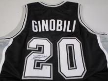 Manu Ginobili of the San Antonio Spurs signed autographed basketball jersey PAAS COA 423
