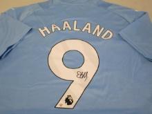 Erling Haaland of the Manchester United signed autographed soccer jersey PAAS COA 925