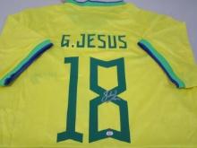 Gabriel Jesus of the Brasil signed autographed soccer jersey PAAS COA 449