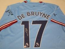 Kevin De-Bruyne of the Manchester City signed autographed soccer jersey PAAS COA 404