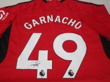 Alejandro Garnacho of the Manchester United signed autographed soccer jersey PAAS COA 603