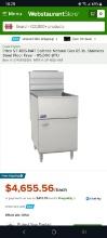 PITCO VF-655 NATURAL GAS 65LBS Stainless Steel Floor Fryer (original price $4655.00)