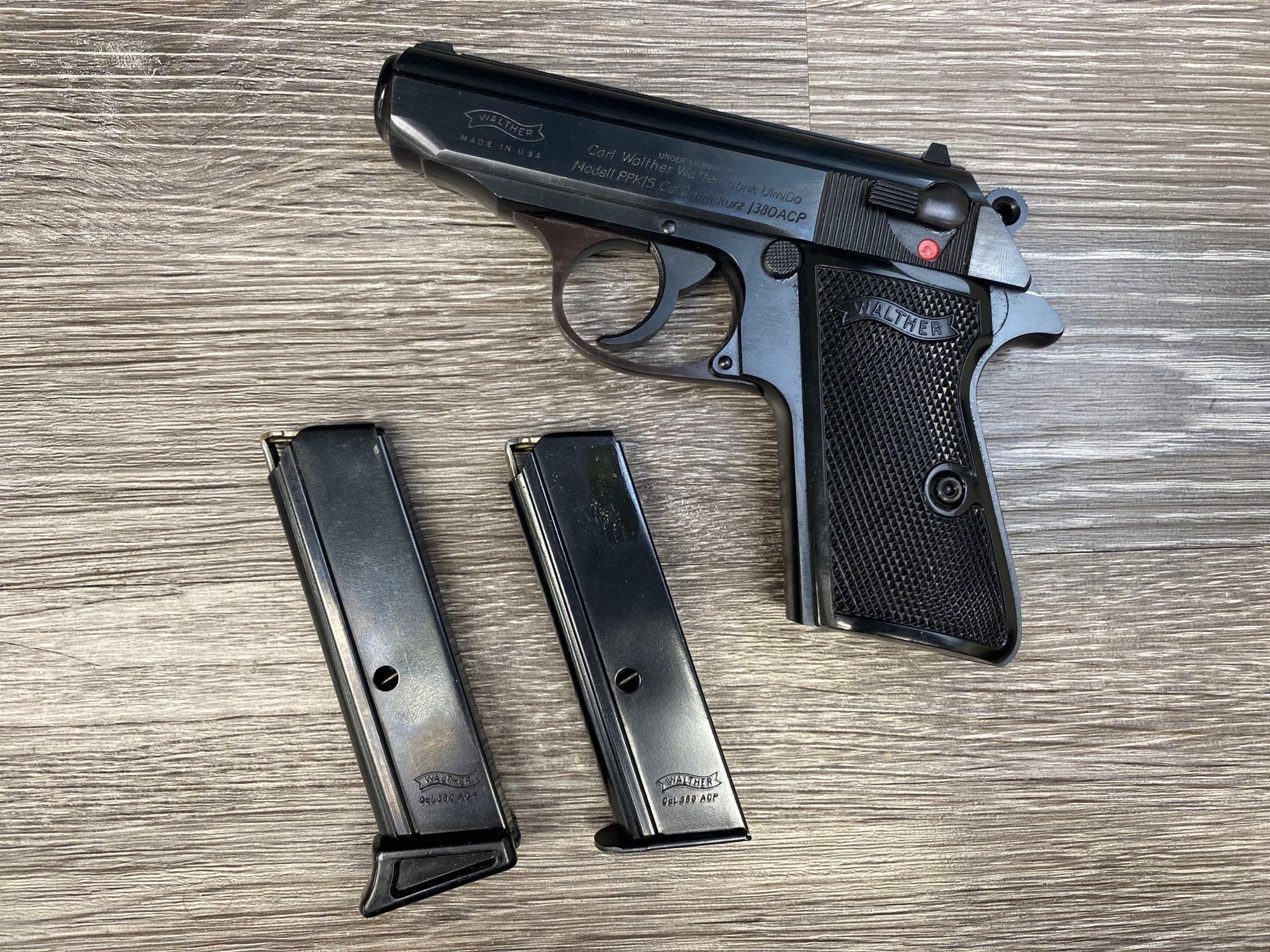 WALTHER PPK/S .380 ACP SEMI-AUTO PISTOL W/EXTRA MAG.